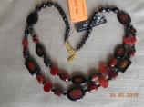 Collana in Agata, Quarzo rosso, Onice, Rubino