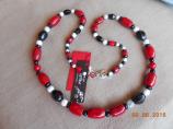 Collana in Corallo Bamboo, Onice e Howlite