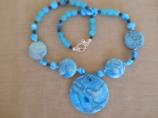 Collana con ciondolo in Agata Crazy Lace