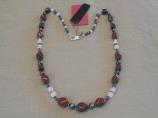 Collana in Diaspro rosso, Ematite e Quarzo