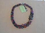 Collana in Agata dragon veins con cuori